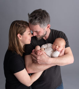 This is a newborn photography image of a family shot in Newborn Studio